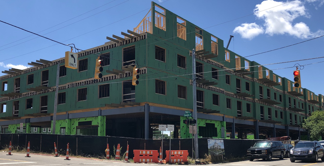 The Marketplace Apartments taking shape in downtown Flint